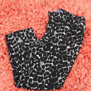 Black & White Animal Print Dress Pants